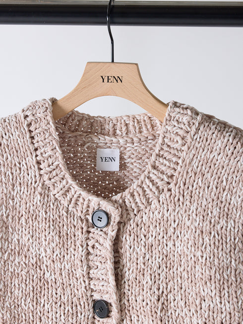 MIX HAND KNIT VEST /Y254-91117